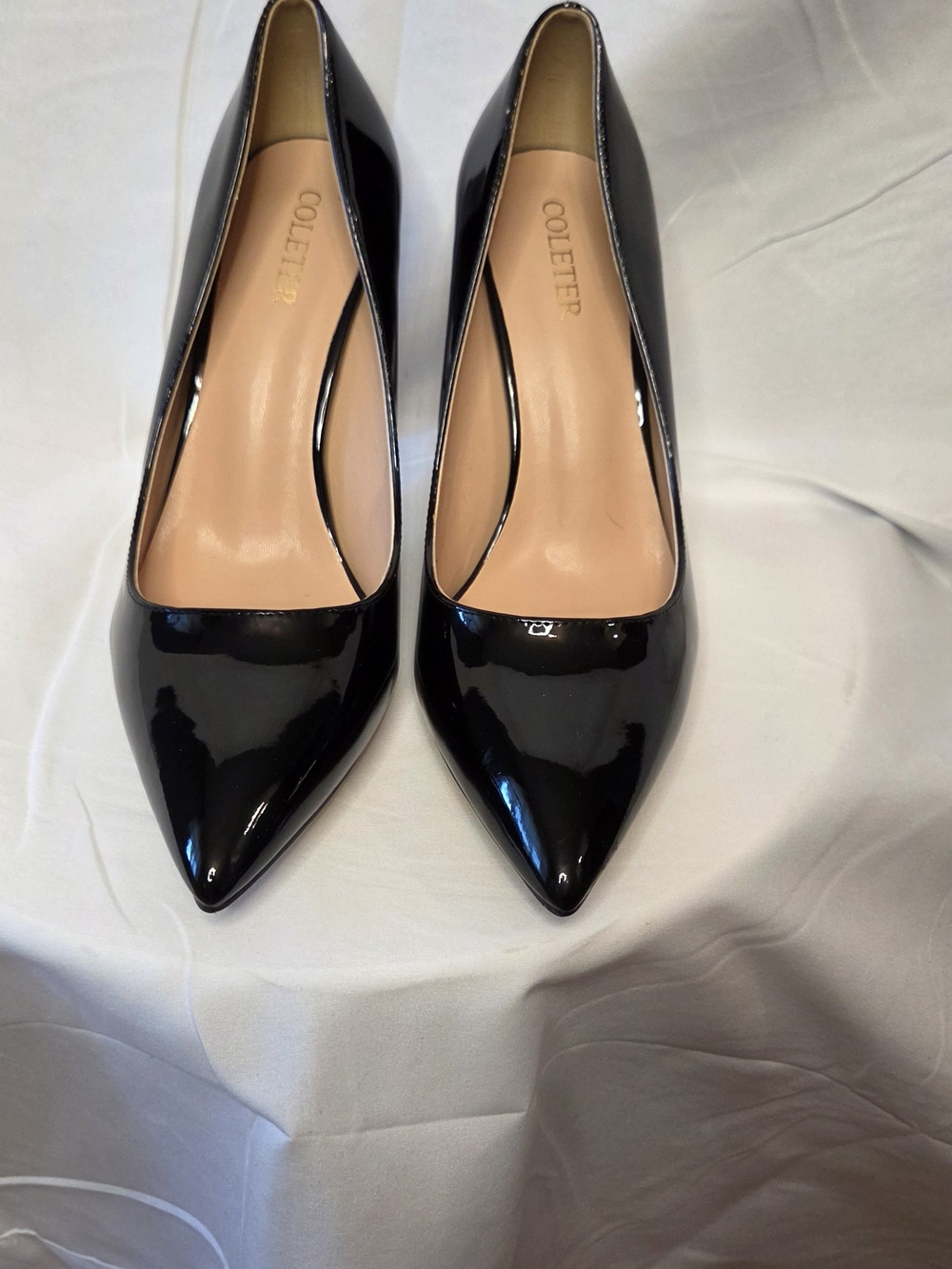 Coleter Black Patent Leather Pointed Toe Pumps Size 9